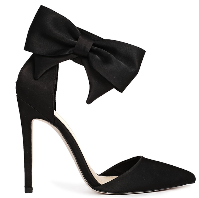 Black high heels with ankle strap and bow from Asos.com. Read more at Thenuminous.net!