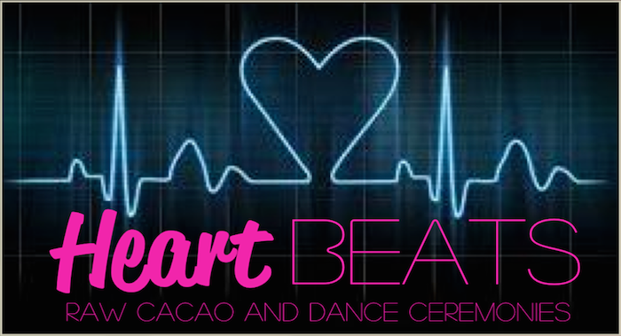 Heart Beats Raw Cacao and Dance Ceremonies logo featured on Thenuminous.net  